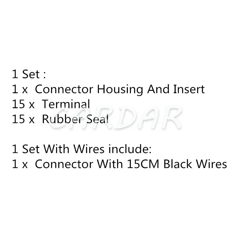 15 Pin 1801326-1 953479-1 Automobile Headlamp Wire Connector Car Waterproof Socket Auto Headlight Wiring Adapter