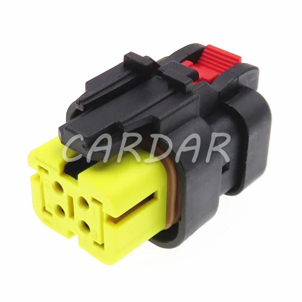4 pines 776487-3 Conector automático amarillo Carcasa de plástico impermeable Terminal de cableado Socket