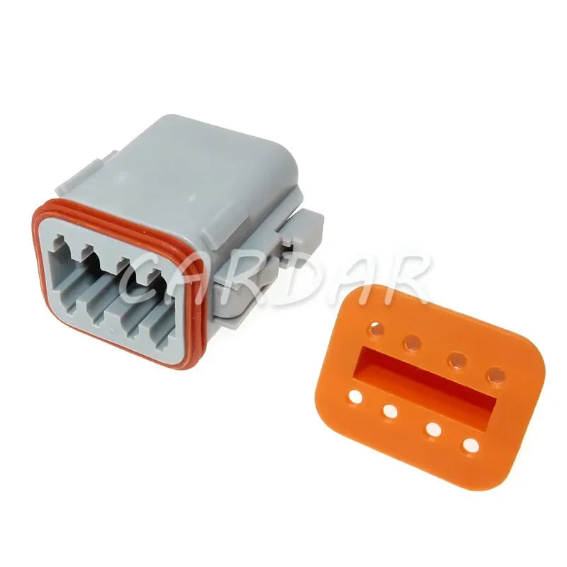 8 Pin DT04-8P-L012 DT06-8S Auto Large Current Power Sealed Connector With Flange Wiring Terminal Socket