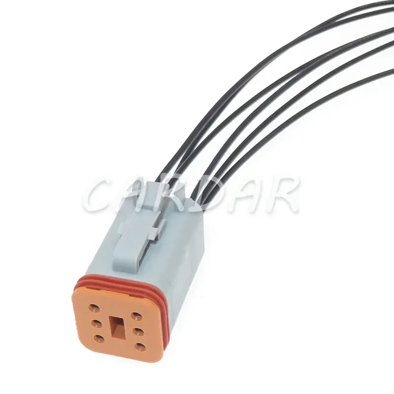 1 Set 6 Pin DT04-6P-L012 DT06-6S Auto Wiring Terminal Sealed Socket Car Wire Waterproof Connector With Flange