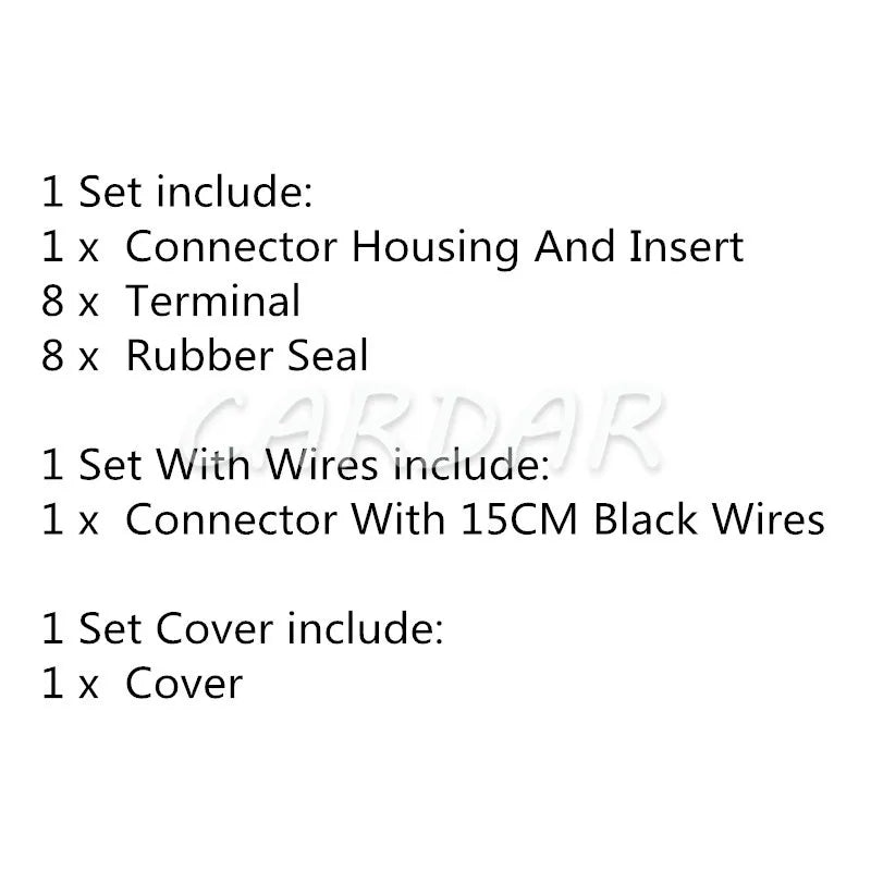 8 Pin 2-1418479-1 1670057-1 Waterproof Electrical Automotive Connector Socket With Terminals And Seals For TE AMP