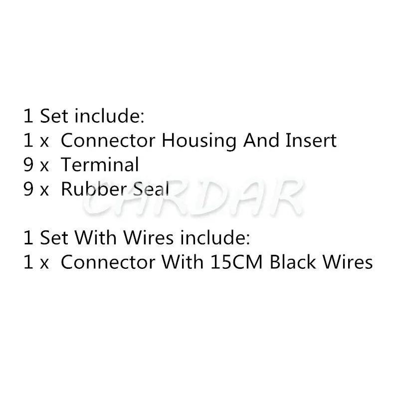 9 pines 2.2 4.8 Serie Auto Impermeable Conector Eléctrico Automotriz Accesorios 90980-11784 7283-1296-40