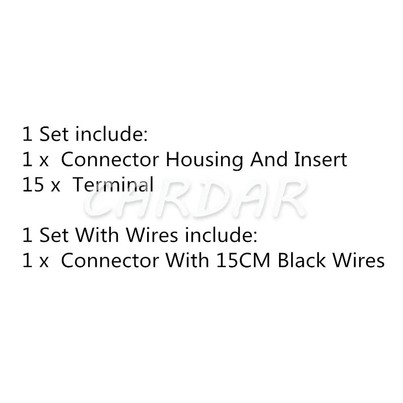15 Pin 8-968973-1 Automotive Car Audio Amplifier Plug Wire Harness Cable Socket