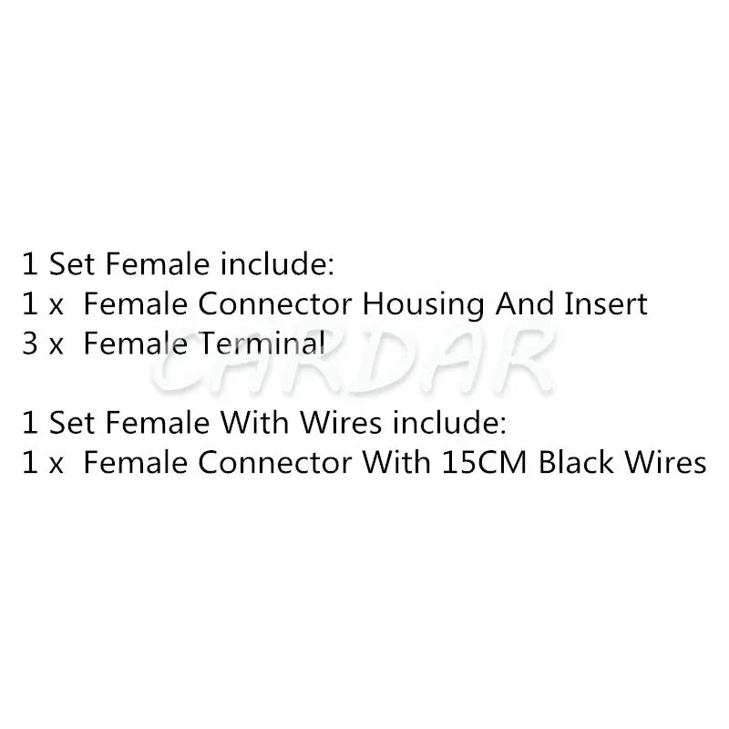 3 Pin Cable Waterproof Electrical Connector Automotive Sockets With Metal Pins