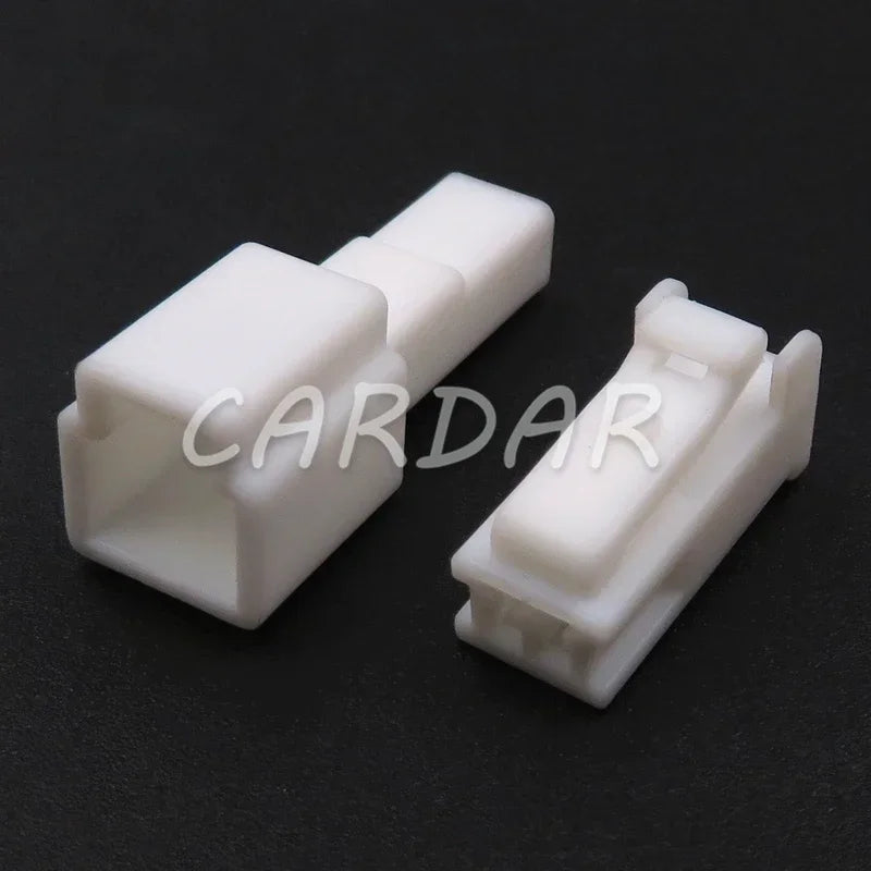 2 Pin 1.2 Seires White Automobile Wiring Plastic Male Plug Female Socket Unsealed Connector With Terminal