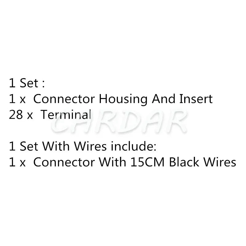 28 Pin Electrical Auto Wiring Harness Connector Auto Cable Socket With Terminals