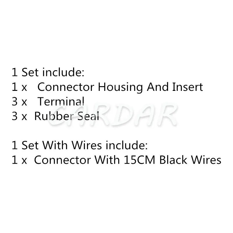 3 Pin 1928405523 1 928 405 523 Automobile Plastic Housing Waterproof Cable Socket With Terminal Rubber Seals