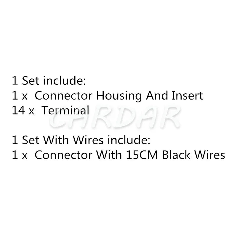 14 Pin Auto Wiring Terminal Unsealed Socket High Quality Automobile Accessories Car Replacement Connector
