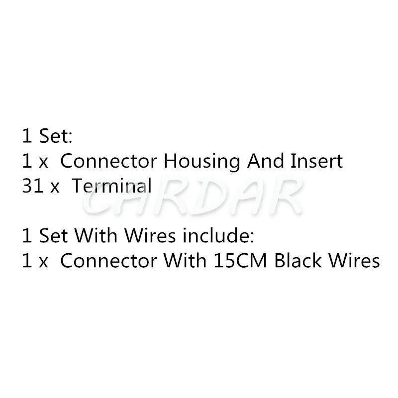 31 Pin 179680-5 Car Wire Harness Plastic Housing Electrical Connector Auto Cable Socket