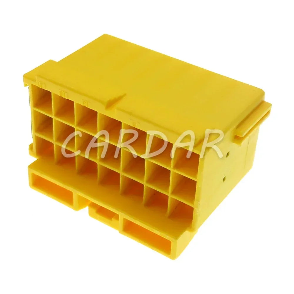 21 Pin Automotive Wiring Harness Socket Yellow Car Unsealed Connector With Terminal 1-967625-5 967635-1