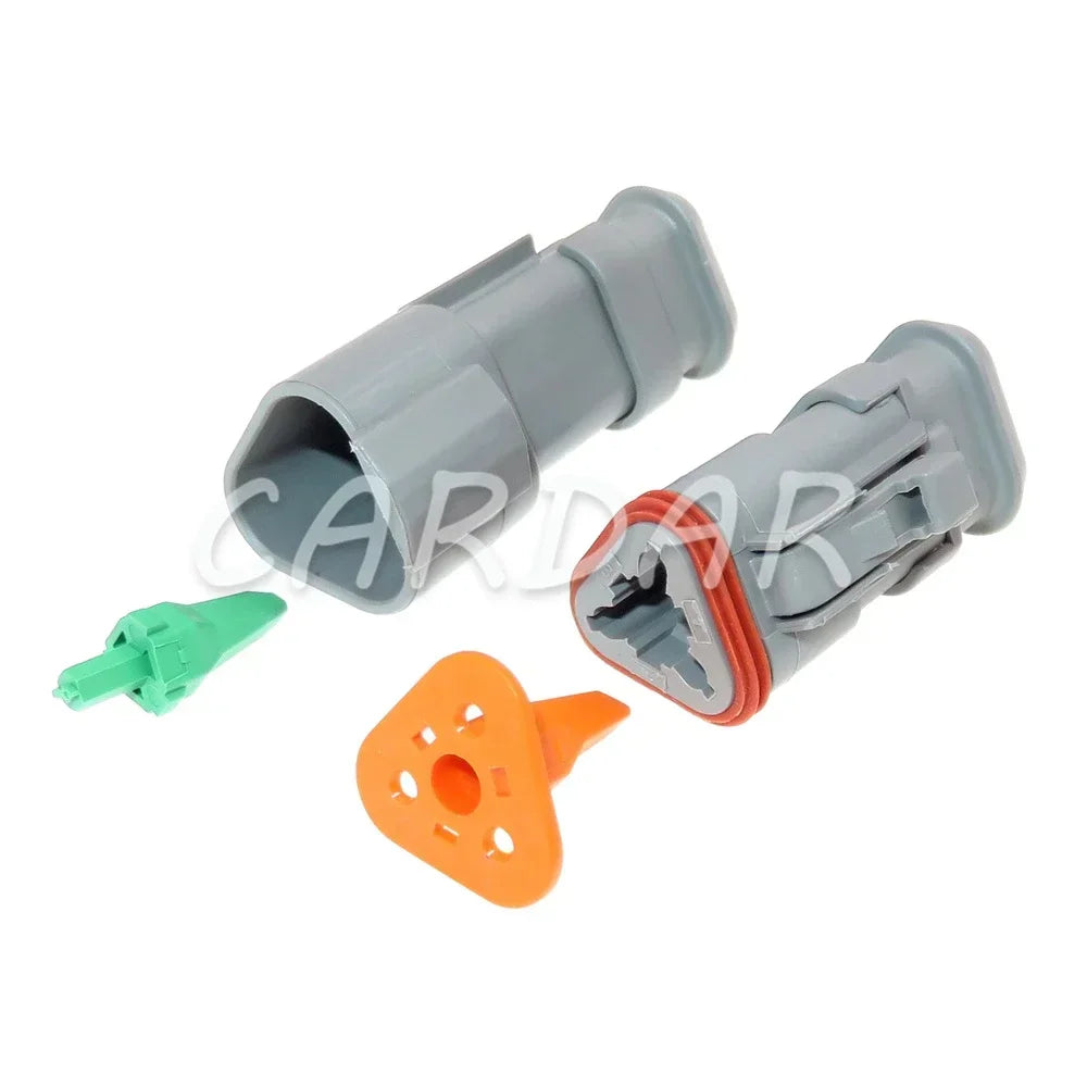 3 Pin DT04-3P-E008 DT04-3S-E008 Auto Pump Truck Nozzle Wiring Harness Socket Female Male Connector