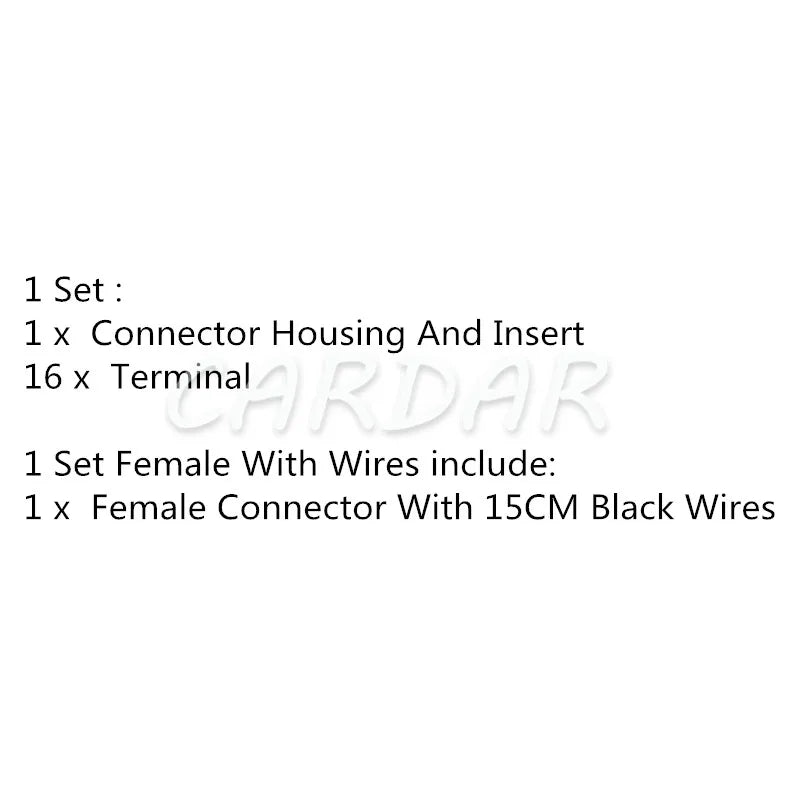 16 Pin Automotive Connector Car Wiring Harness Waterproof Modification Replacement Socket 15514473