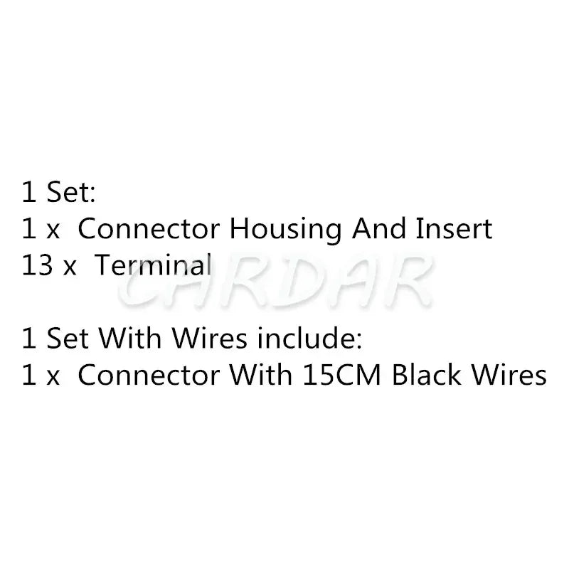 13 Pin Automobile Plug Car Plastic Housing Electrical Socket Auto Wiring Connector With Terminals