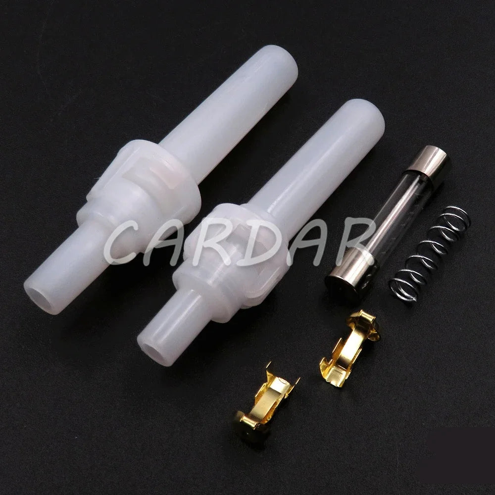 6x30mm 6*30mm White Lantern Type Fuse Holder BX3012 BX3012A Screw Type Glass Fuses Box With Spring and Terminal