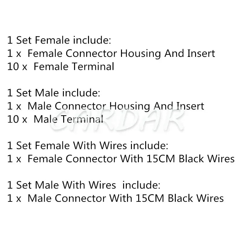 10 Pin 7122-1300 7123-1300 Auto CD Wire Socket Kit Series(090) Automotive Electrical Wire Connectors