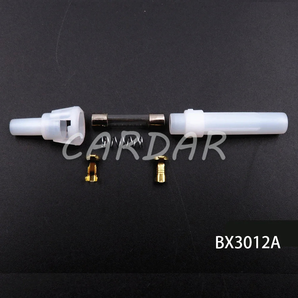 6x30mm 6*30mm White Lantern Type Fuse Holder BX3012 BX3012A Screw Type Glass Fuses Box With Spring and Terminal