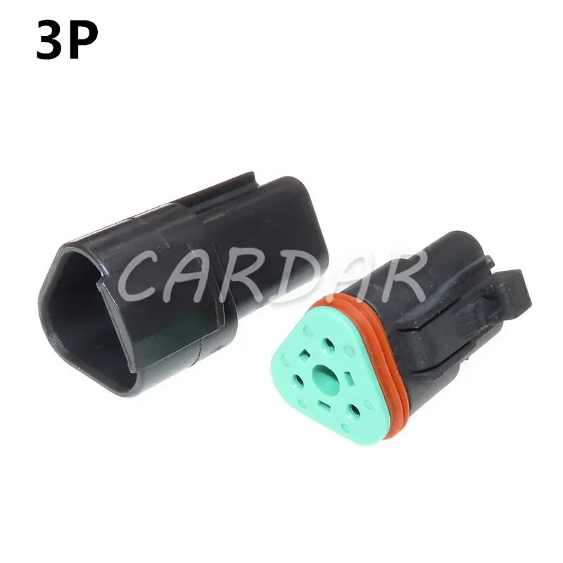 Deutsch DT Black Connector Waterproof Electrical Plug DT06/DT04 2/3/4/6/8 Pin Engine/Gearbox For Car Bus Motor Truck