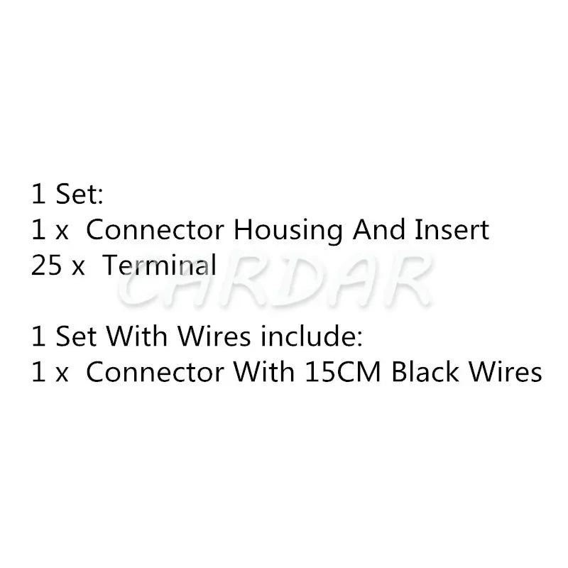 25 Pin 827534-1 Auto Car Wiring Harness Connector Automotive Socket With Terminals