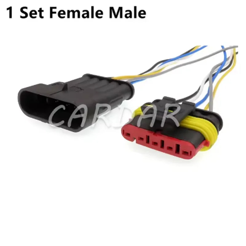 Superseal 1.5 Kit AMP Tyco 1/2/3/4/5/6 Pin Waterproof Electrical Wire Connector Waterproof With Wire Harness