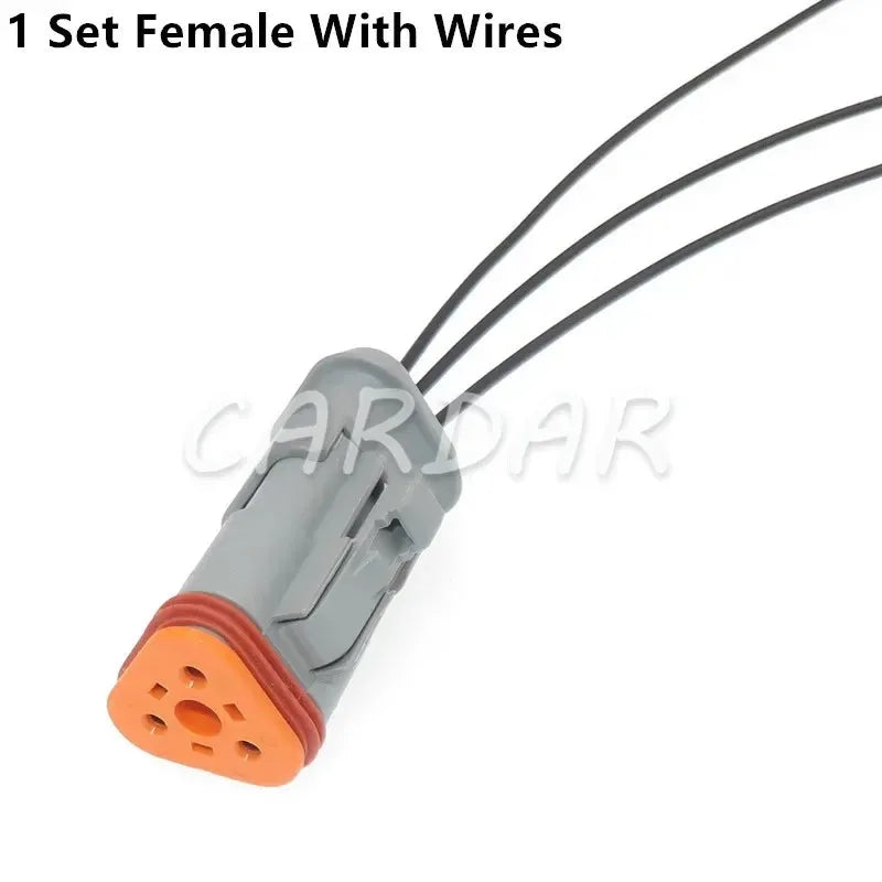 3 Pin DT04-3P-E008 DT04-3S-E008 Auto Pump Truck Nozzle Wiring Harness Socket Female Male Connector