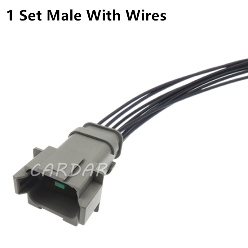 8 Pin DT04-8P-E008 DT04-8S-E008 Black Colour DT Series Automotive Waterproof Connector Plug With Terminals