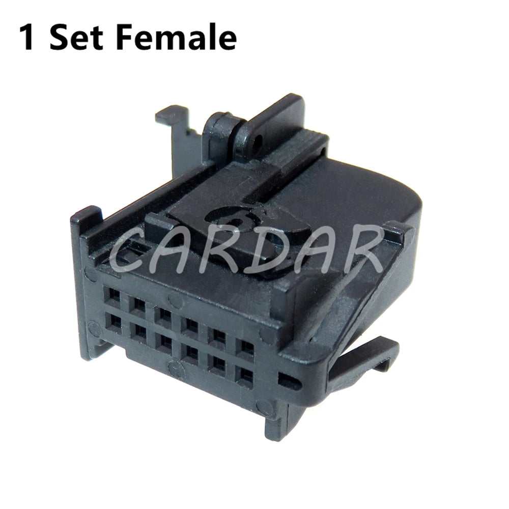 12 Pin 1379096-3 Male Female Unsealed Socket 0.6 Series Automotive Power Amplifier Electric Wiring Plug For VW Porsche
