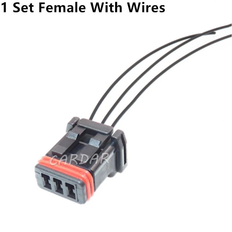 3 Pin MX19003P51 MX19003S51 Car Waterproof Female Socket and Male Plug Auto Rearview Mirror Wiring Connector