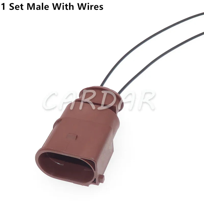 2 Pin 6.3mm Sealed Automotive Waterproof Connectors Plug Fan Socket For VW