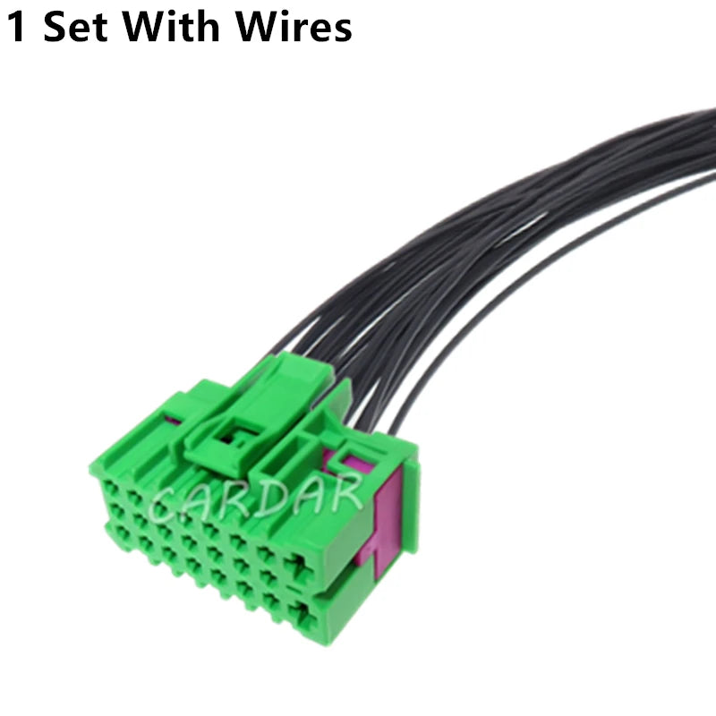 23 Pin Green Auto Computer Central Control Plug Car Plastic Housing Unsealed Electrical Composite Socket 1J0962623B