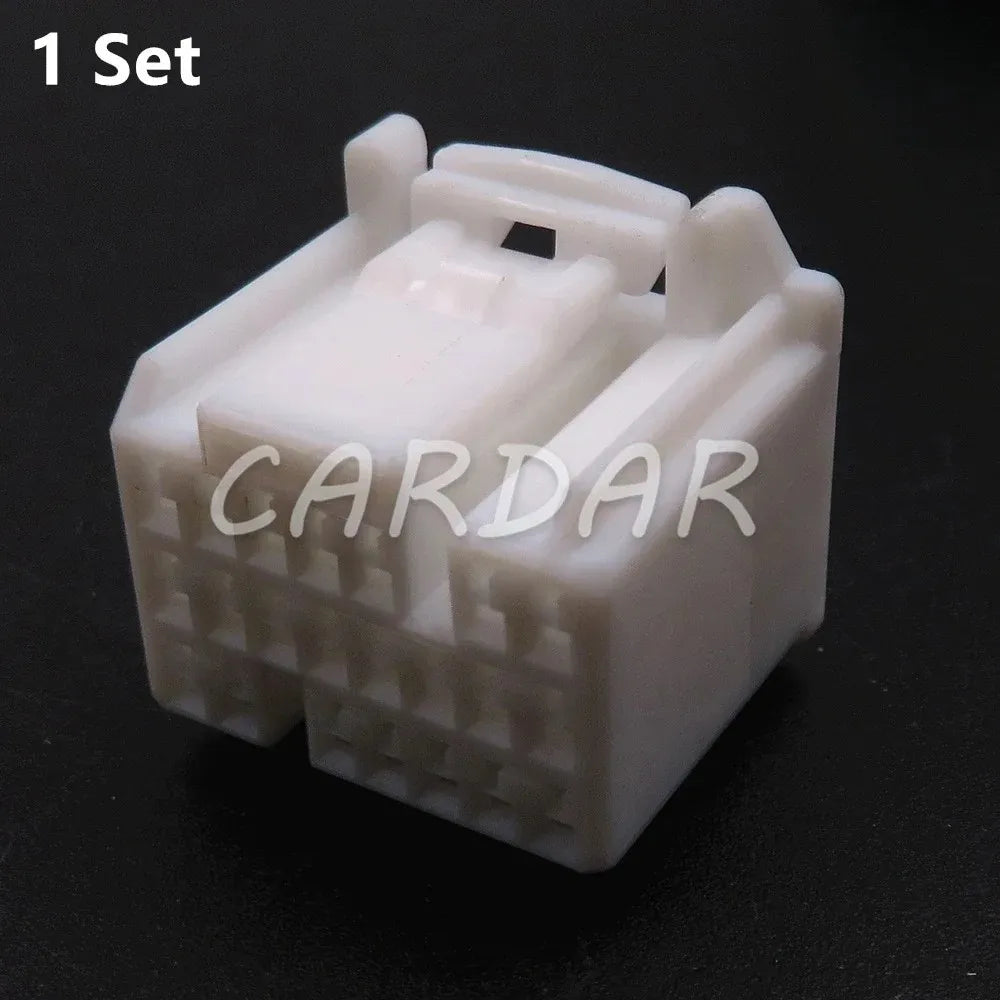 22 Pin White Automotive Low Current Electric Wiring Plastic Housing Unsealed Socket With Terminal 353028-1