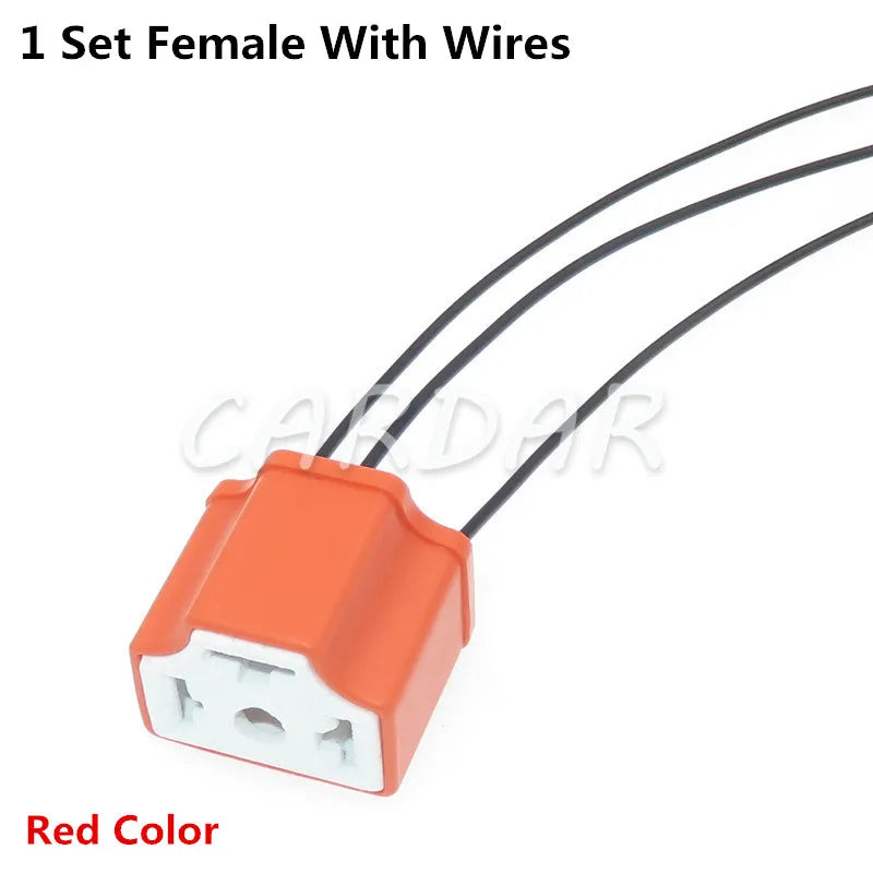 3 Pin 7.8 Series H4-2A Automobile Light Bulb Plug Ceramic High Temperature Resistant Socket H4 Auto Relay Lamp Holder