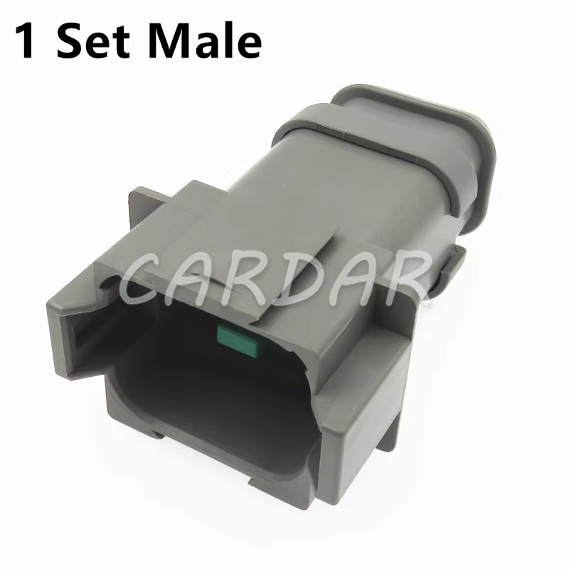 8 Pin DT04-8P-E008 DT04-8S-E008 Black Colour DT Series Automotive Waterproof Connector Plug With Terminals