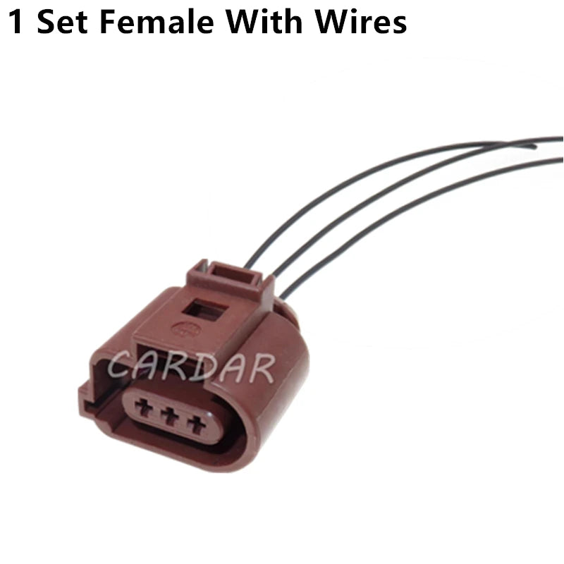 3 Pin Brown Car Wire Cable Connector 3B0973703A Auto Wiring Plug Waterproof Electrical Socket