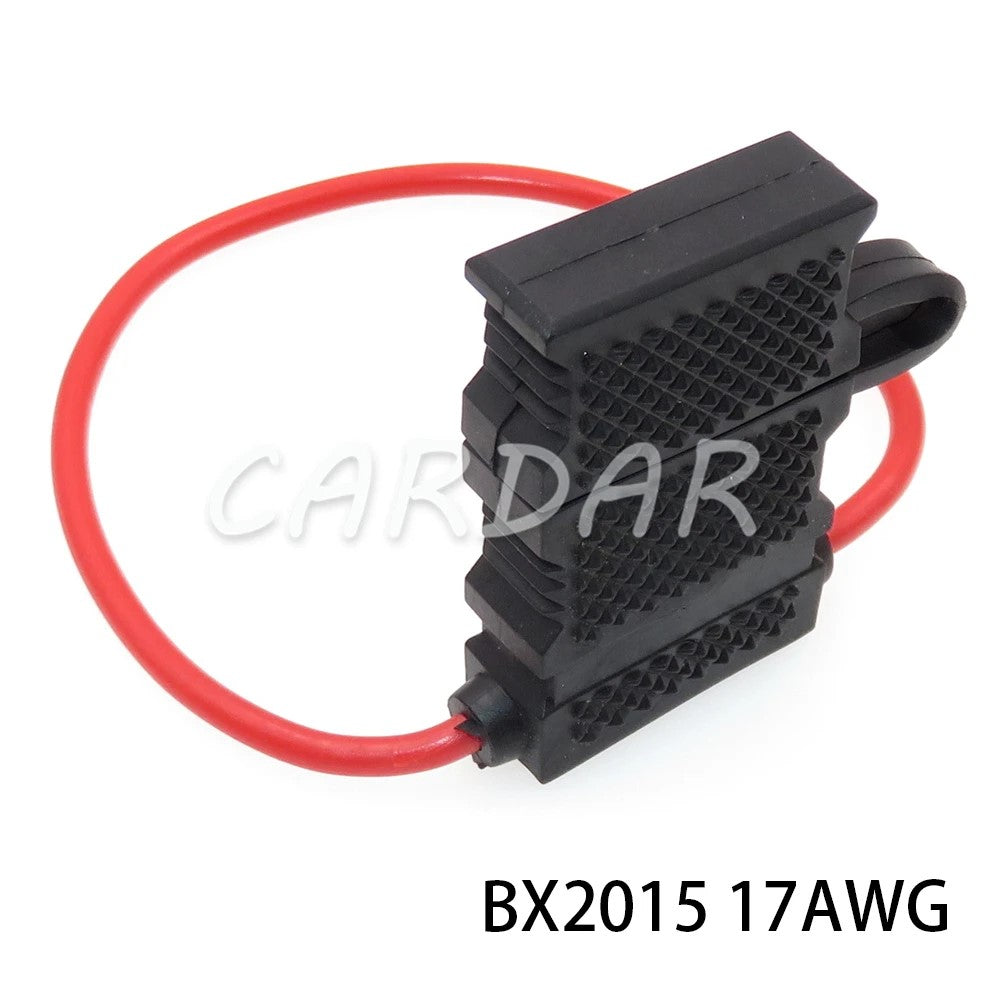 Medium Auto Waterproof In-line Blade Type Fuse Holder 14AWG 17AWG Standard Middle Fuse Box with Cover