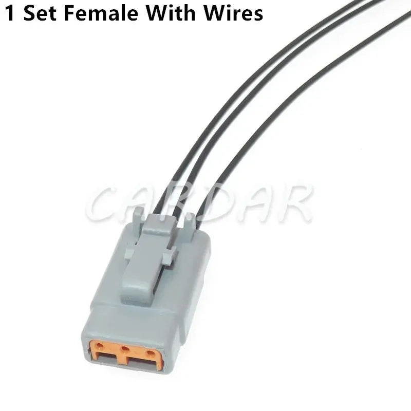 3 Pin Deutsch DTM DTM06-3S/ATM06-3S DTM04-3P/ATM04-3P Wire Connector Gray Waterproof Auto Socket