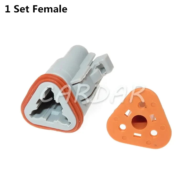 3 Pin Automotive Accessories Auto Waterproof Plastic Housing Wiring Socket DT04-3P-L012 DT06-3S
