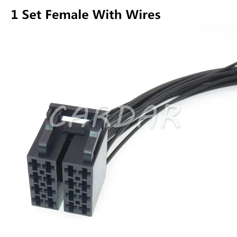 16 Pin 3.5mm Auto Audio Cable Socket Automotive ISO Wire Plug Connector