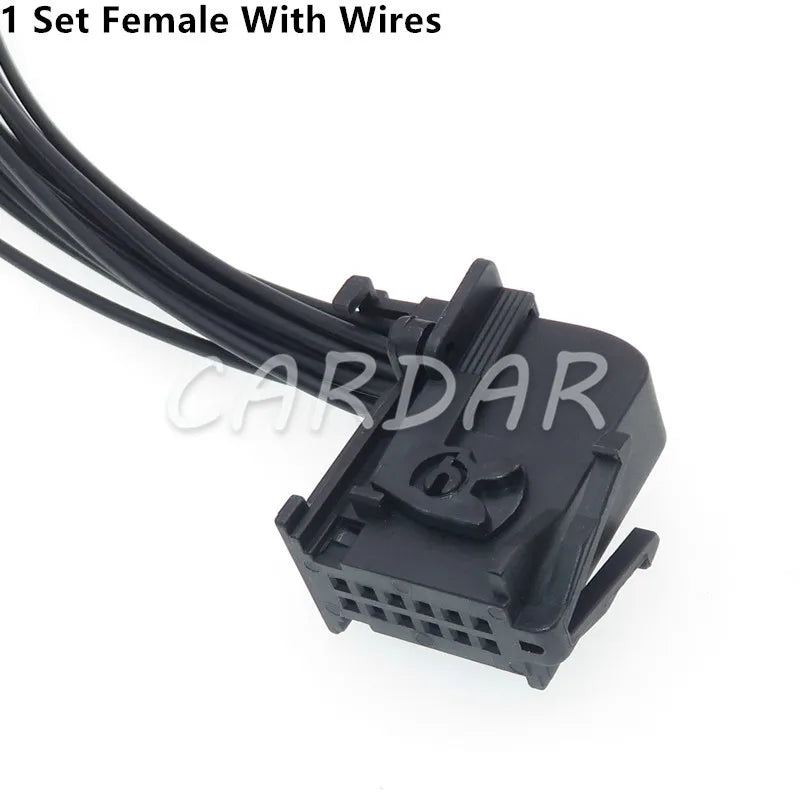 12 Pin 1379096-3 Male Female Unsealed Socket 0.6 Series Automotive Power Amplifier Electric Wiring Plug For VW Porsche