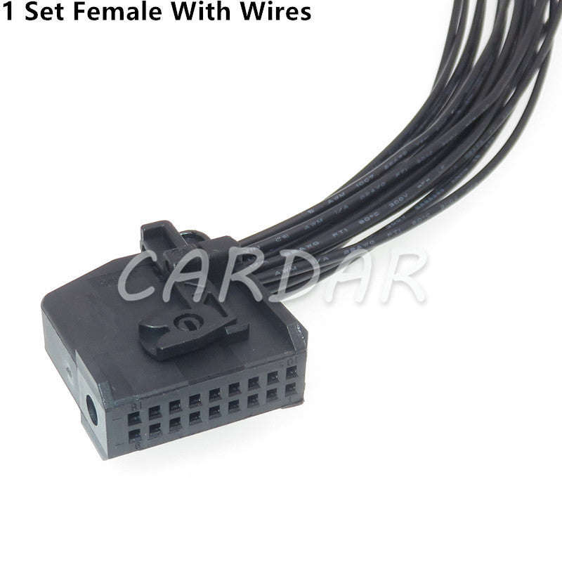 18 Pin 1-1355350-1 1-1355349-1 Car Air Conditioning Panel Plug Auto Amplifier Wire Socket For VW BMW