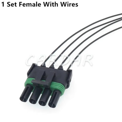 4 Pin 12015797 12010974 Automobile Connector Weather Pack Electrical Sealed Wiring Socket