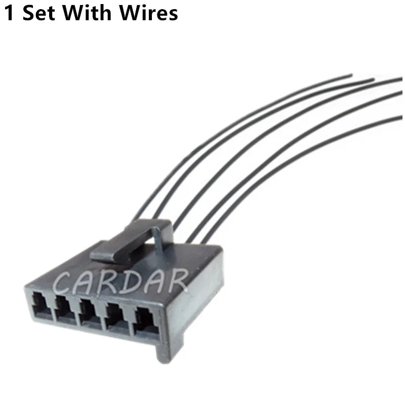 5 Pin Auto Connector Black Electrical Sockets With Pins Terminals