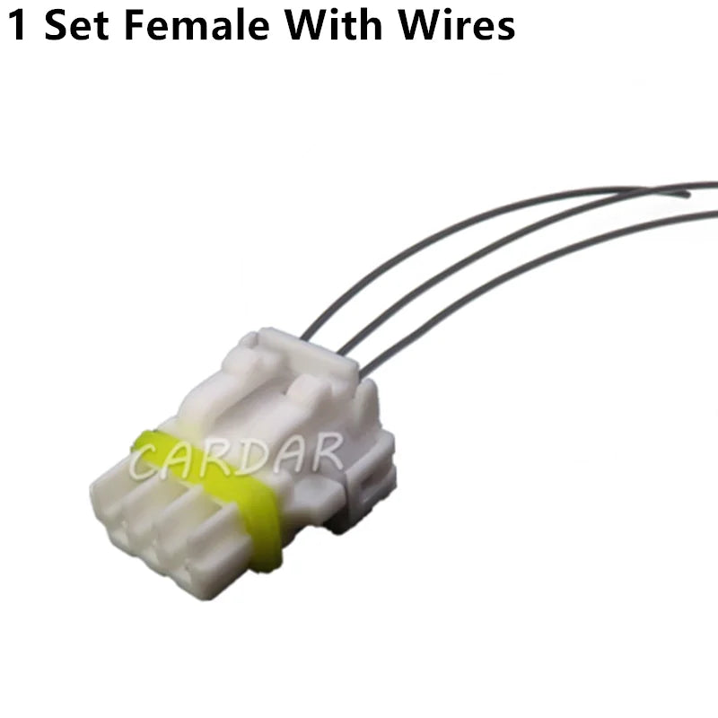 3 Pin 0.6 Series 52116-0341 52117-0341 White Miniature Automobile Waterproof Cable Socket With Terminal