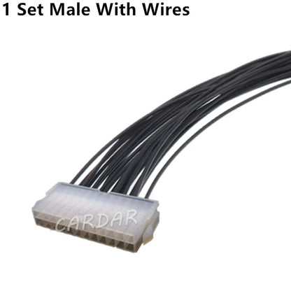 24 Pin Automobile Computer Replacement Connector Parts Car Electric Cable Unsealed Socket 3901-2240 3901-2241