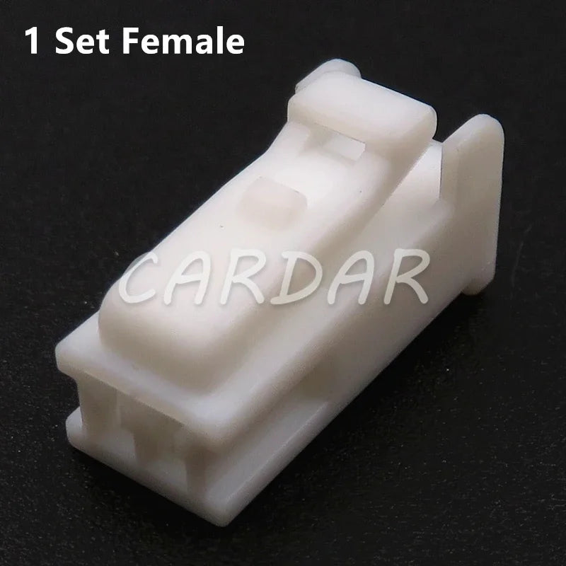 2 Pin 1.2 Seires White Automobile Wiring Plastic Male Plug Female Socket Unsealed Connector With Terminal