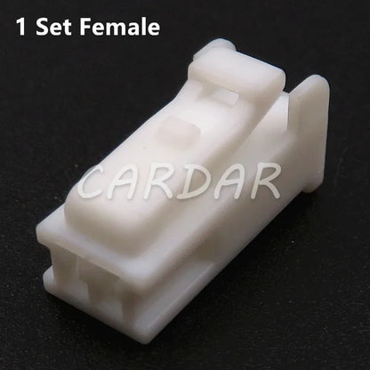 2 Pin 1.2 Seires White Automobile Wiring Plastic Male Plug Female Socket Unsealed Connector With Terminal