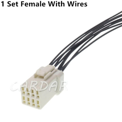 8 Pin JST08R-JWPF-VSLE JST08T-JWPF-VSLE Waterproof Connector Cable Socket For Rearview Mirror Heating Plug