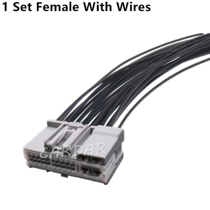 24 Pin Automobile Electrical Connector Assembly Car Unsealed Adapter Auto Wire Cable Unsealed Hybrid Socket