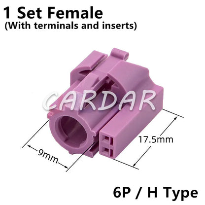 Auto LVDS 6 Pin HDS Connectors Automotive Audio Socket Universal Car Fakra Adapter EVO Cable Connector