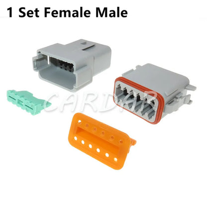 Deutsch DT 2 3 4 6 8 12 Pin Waterproof Connector Electrical Wire Socket 22-16AWG For Car Bus Motor Truck Engine Gearbox