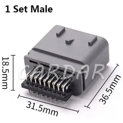 18 Pin 1488533-6 Auto Air Flow Meter Plug Car Radar Cable Connector Gray Wire Socket With Terminals